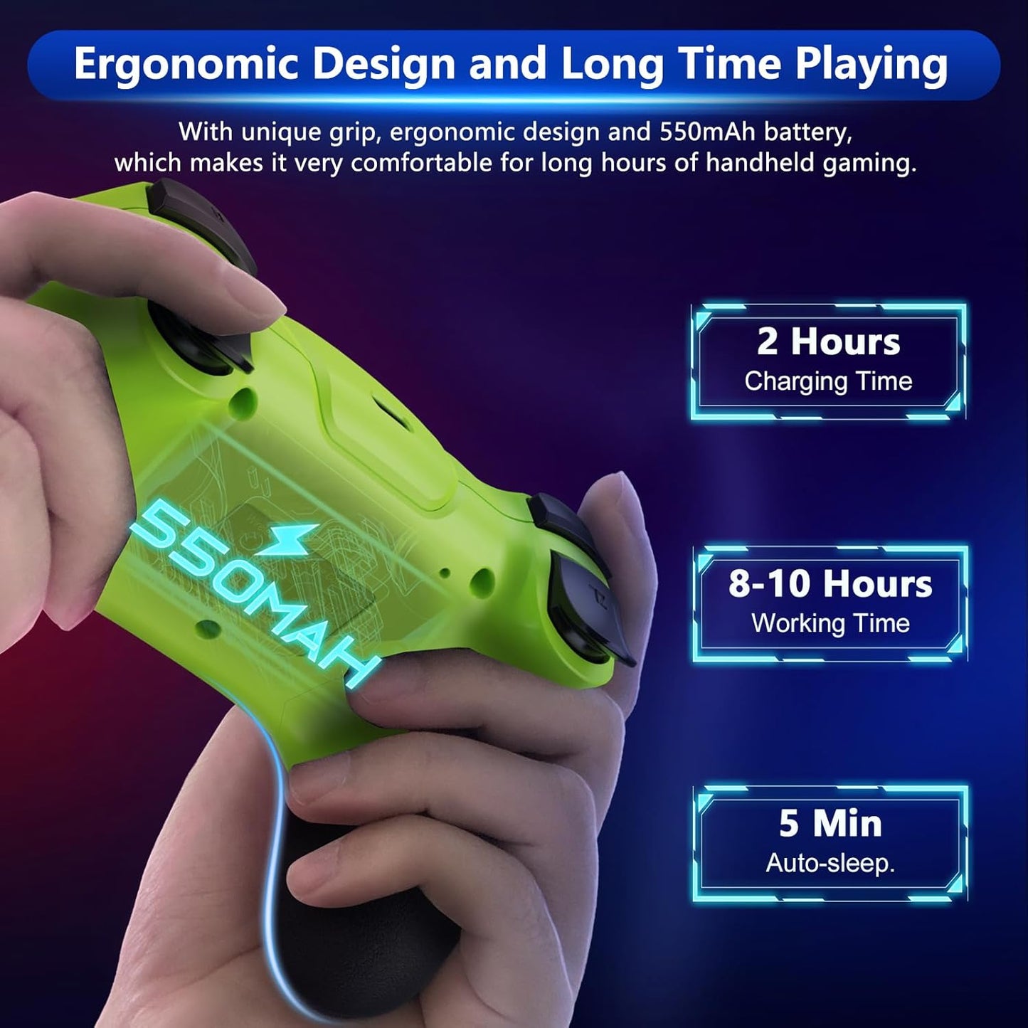 Wireless Switch controller with Hall-effect joysticks and turbo function – Nexora
