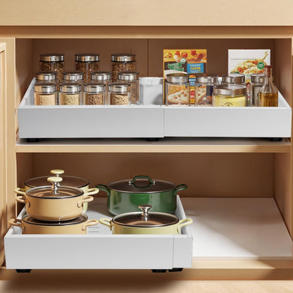 Pack of 2 extendable pull-out drawers for cupboards – StoreEase