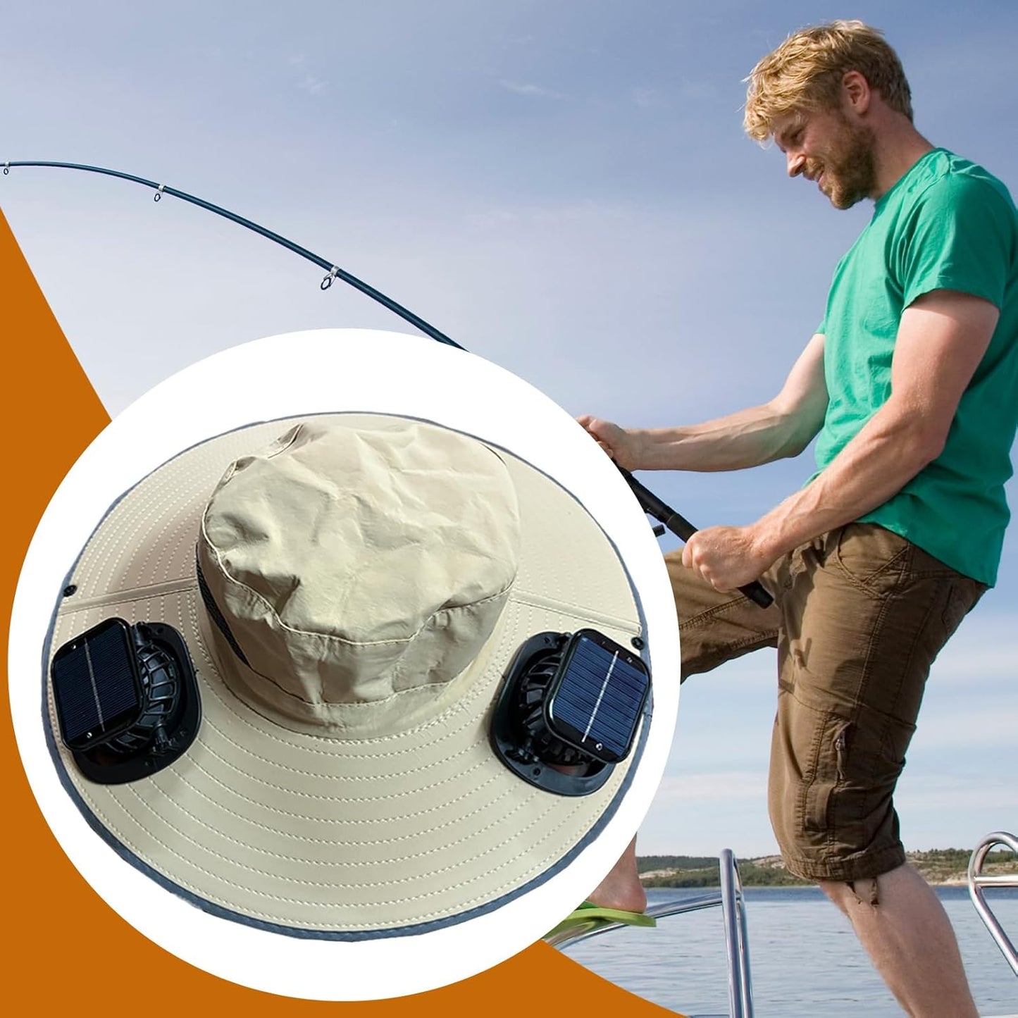 Solar-powered fan cooling hat with UV protection – Solvoro