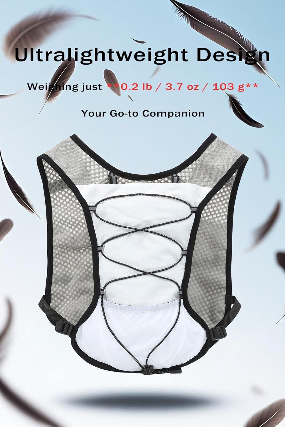 Ultralight running hydration vest with 2‑litre water bladder – Dravien