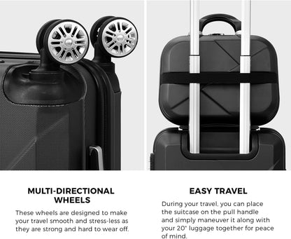 2-piece ABS hard-shell luggage set with TSA-approved lock & 360° spinner wheels