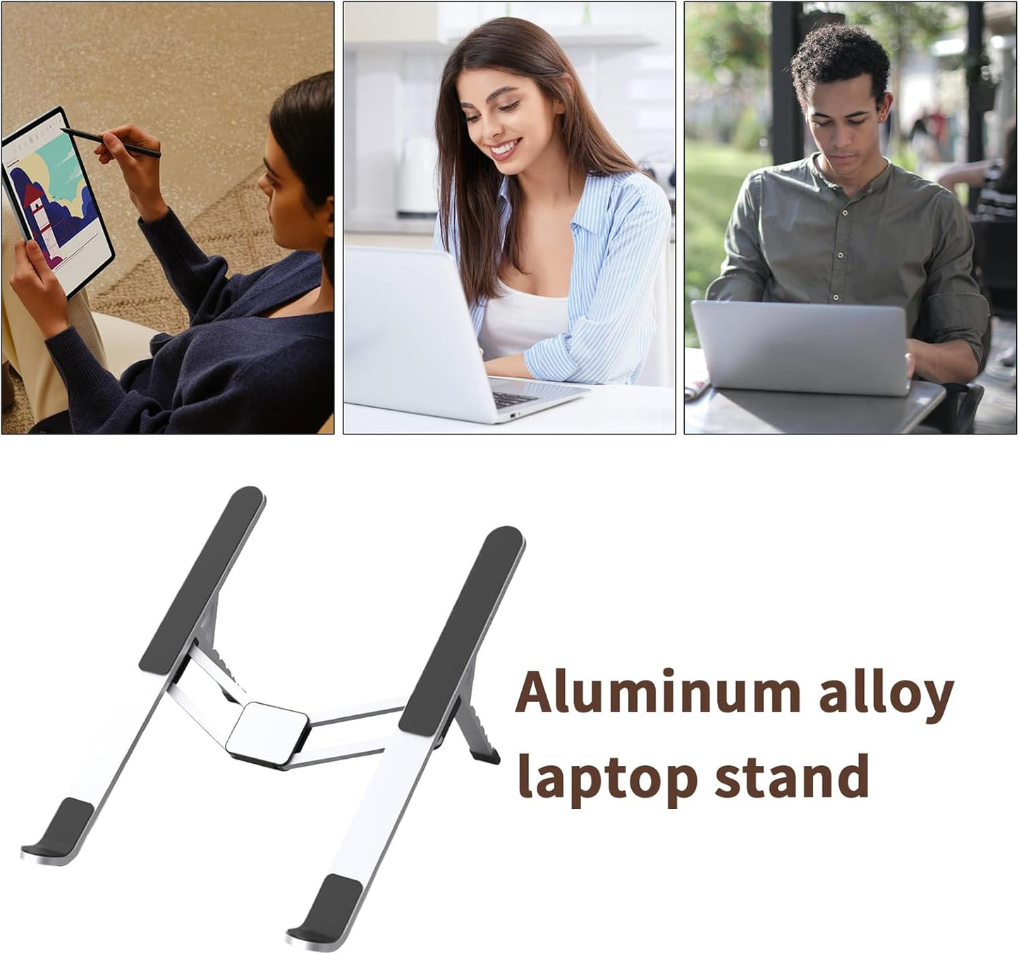 Adjustable laptop stand – foldable cooling stand for laptops, for office and travel – Orvane