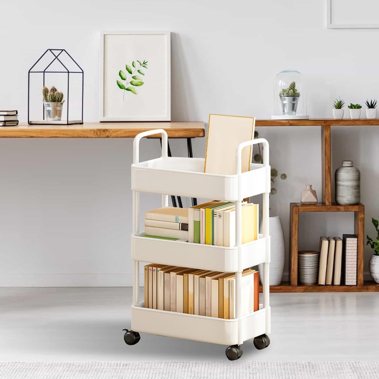Rolling serving trolleys with wheels and a handle – Veyora