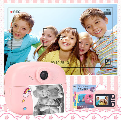 Instant-print kids' camera with dual-lens, HD video and creative kit – Lymora