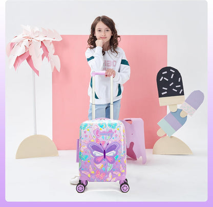 Kids' hard-shell cabin luggage set with spinner wheels – Game Day