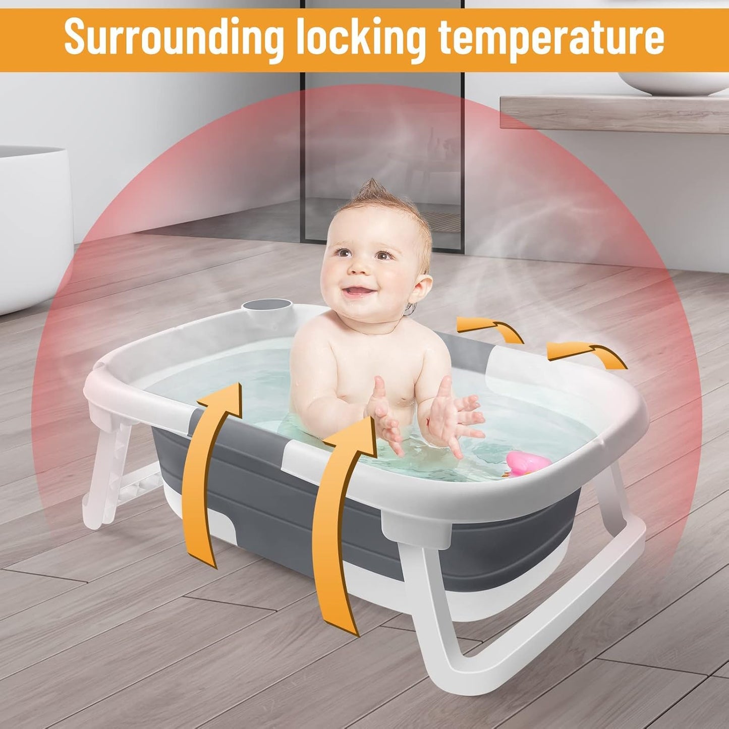 Collapsible baby bath with mesh – BathNest
