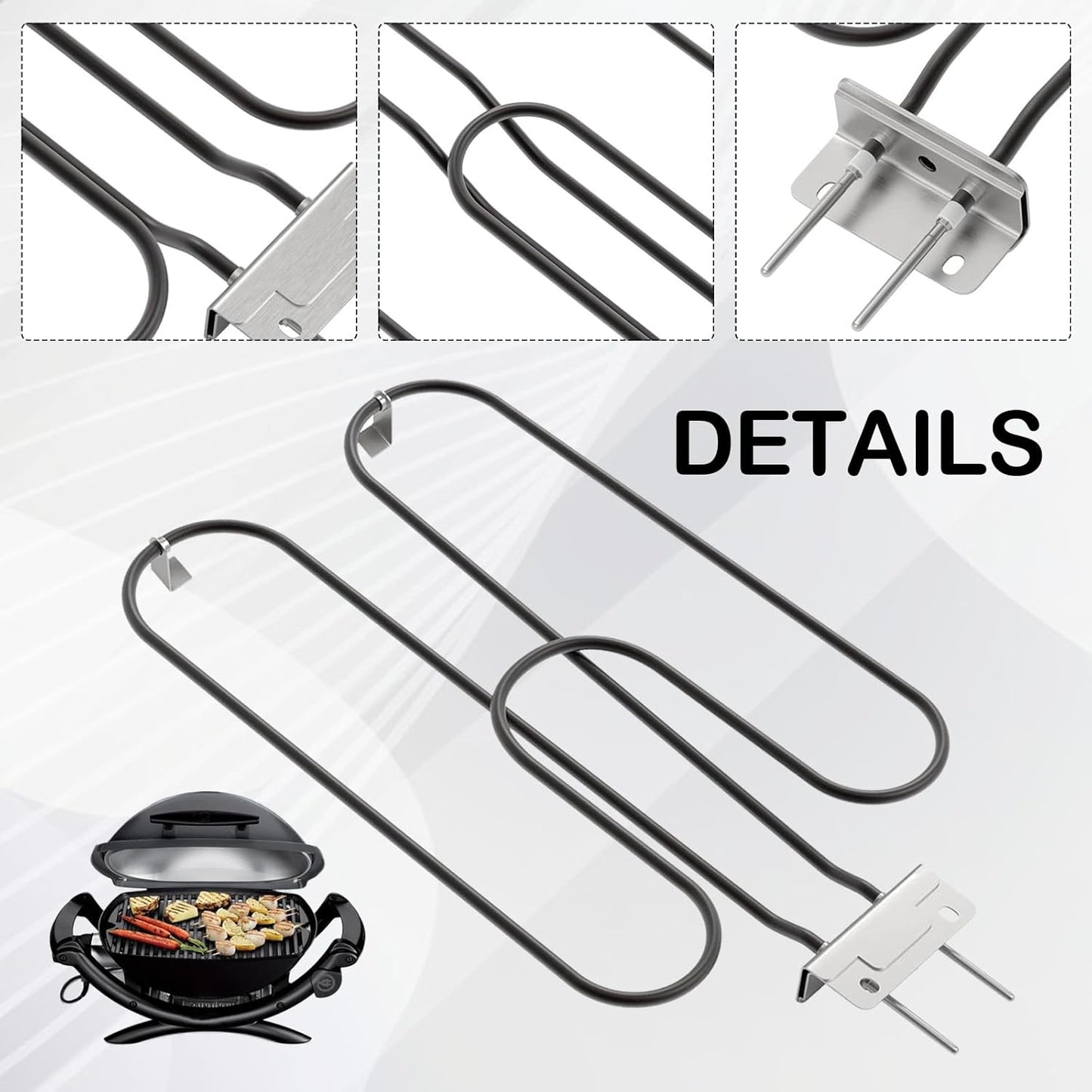 High-performance stainless-steel grill heating coil 2200 W for outdoor electric BBQ – Zeythra