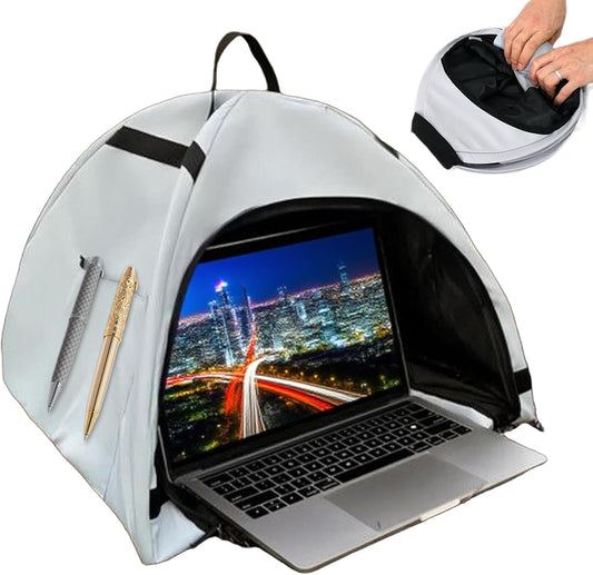 Laptop sunshade – Foldable anti‑glare privacy tent for 13–16‑inch devices – Travory