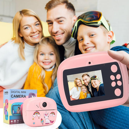 Instant-print kids' camera with dual-lens, HD video and creative kit – Lymora
