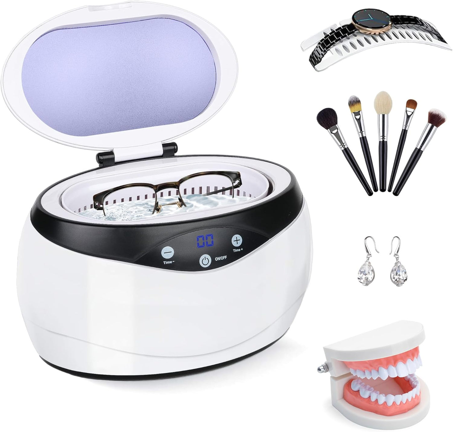 Ultrasonic jewellery cleaner 650 ml with watch holder – ShineMate
