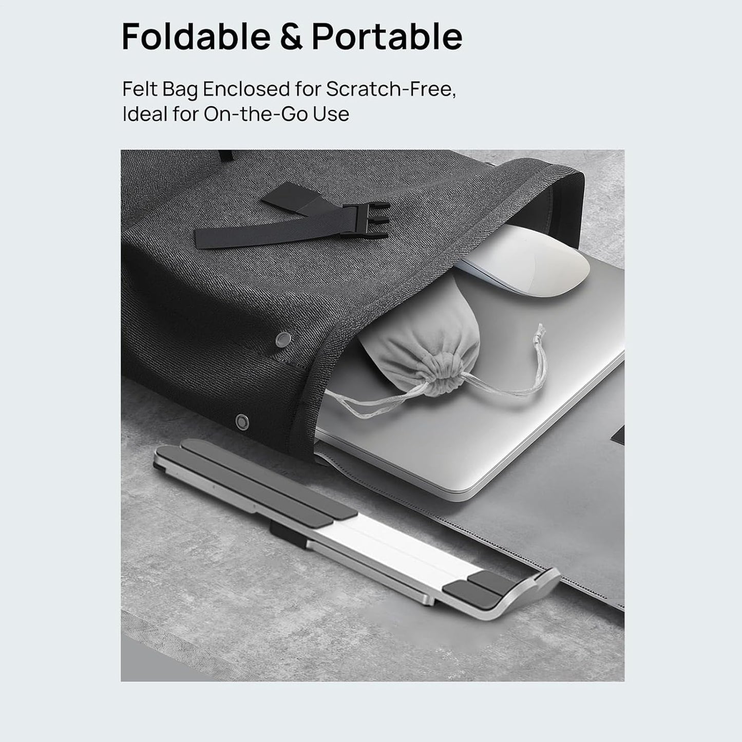Adjustable laptop stand – foldable cooling stand for laptops, for office and travel – Orvane