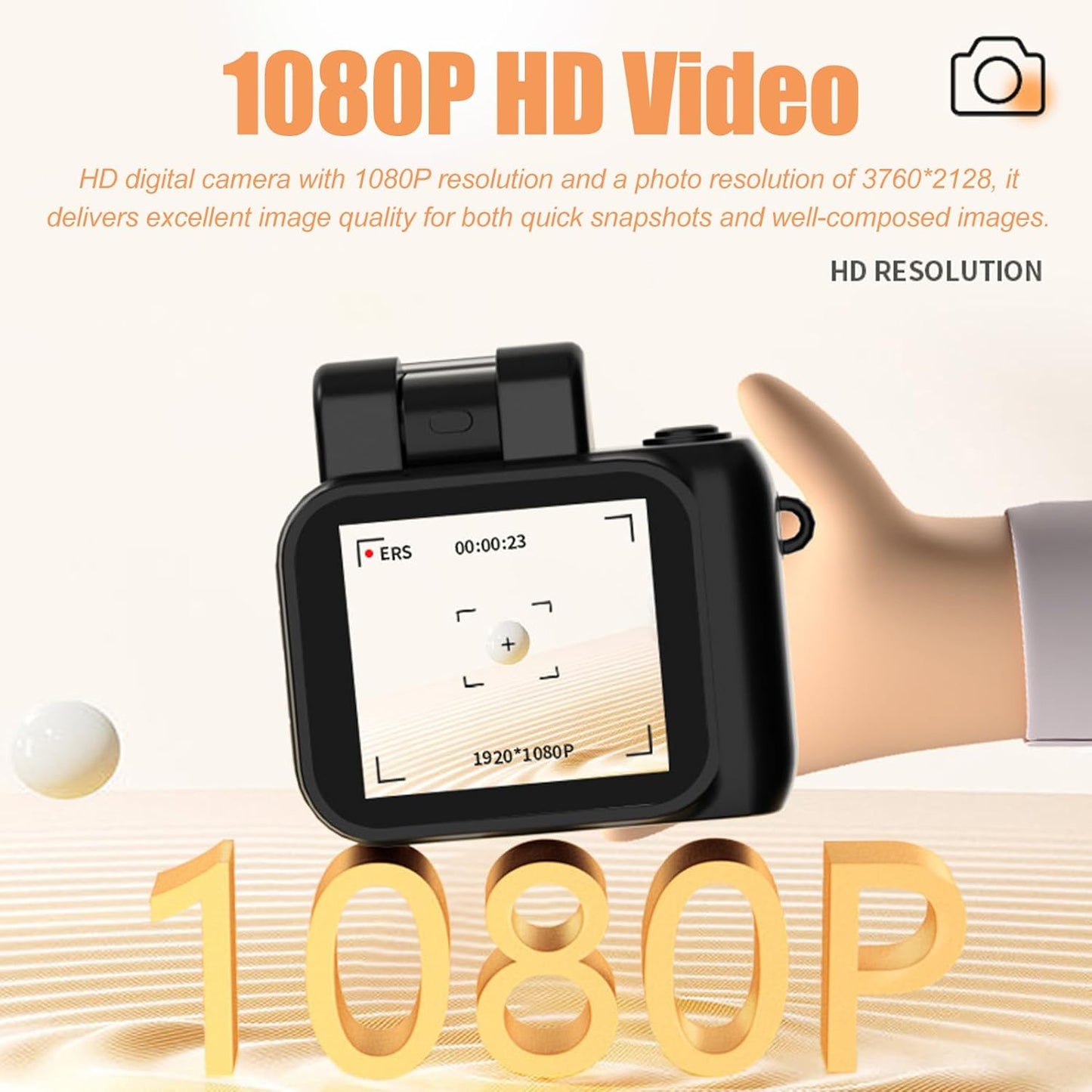 Mini keyring digital camera with 1080p video and retro design – Rivoma