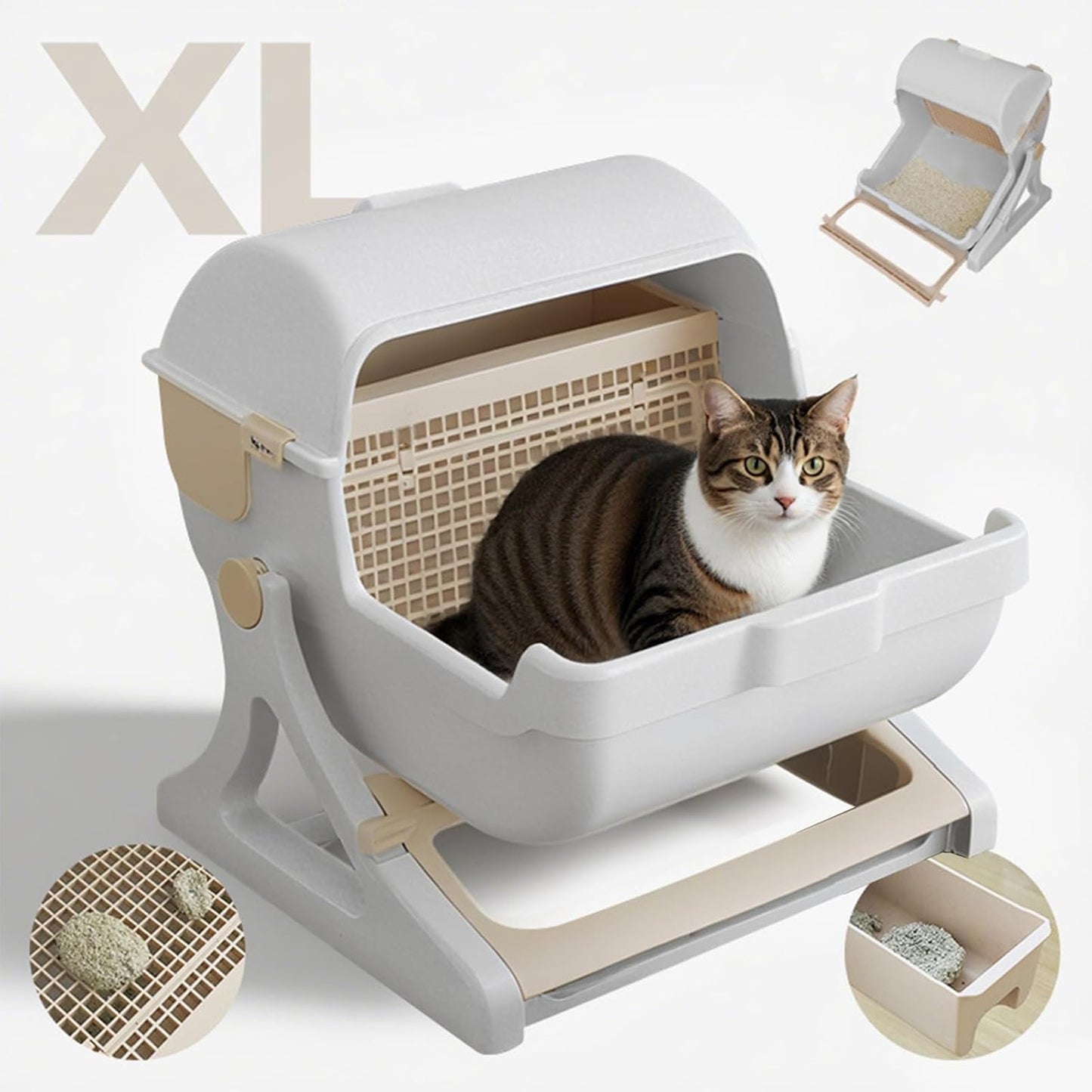 Automatic odourless cat litter tray with open design – Felvora