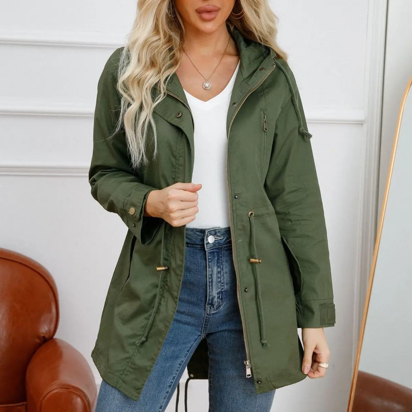 Lightweight & Stylish Women's Autumn Jacket with a Longline Fit – Amira