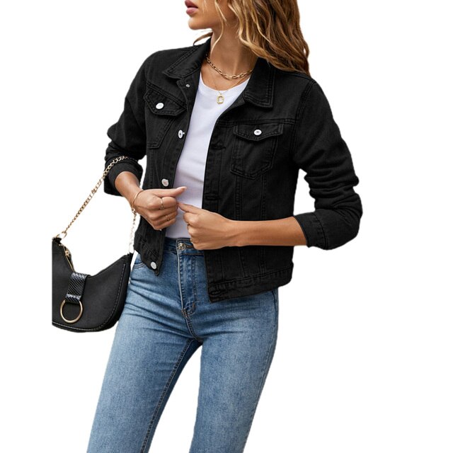 Trendy women's denim jacket with comfortable fit – Autumn Magic Malina