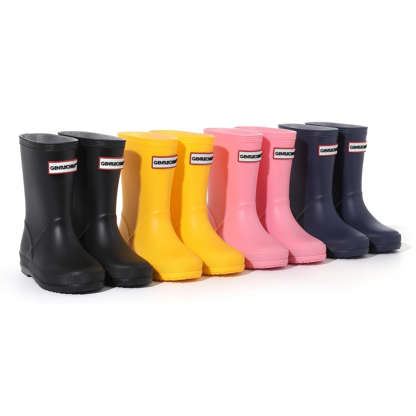 Children's solid-color waterproof wellies – Noah