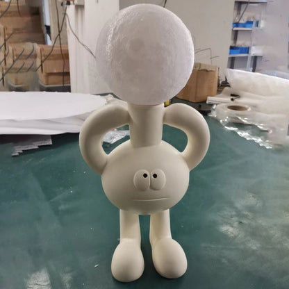 Playful Table Lamp with Glass Sphere - Glombra