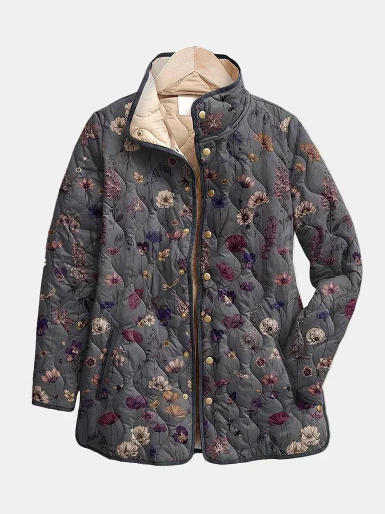 Vintage Floral Quilted Jacket - Lightweight Padded Coat 2