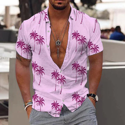 Linen Men's Shirt with Short Sleeves – Matteo