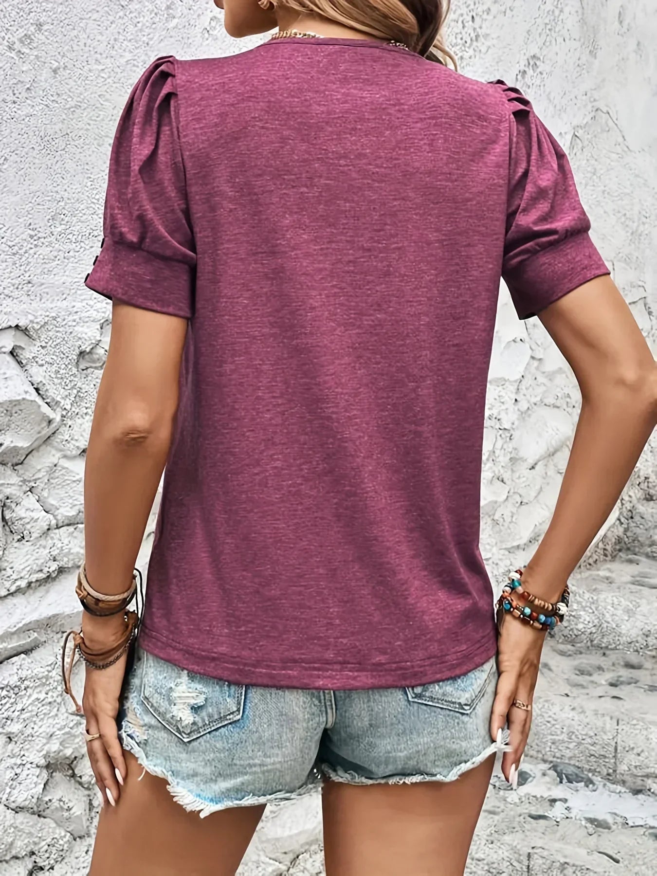 Sophie Short Sleeve Top | Ruffle Detail & Trendy Fit
