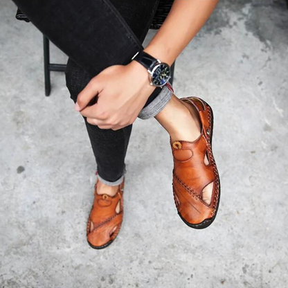 Orthopaedic men's leather sandals - Marco