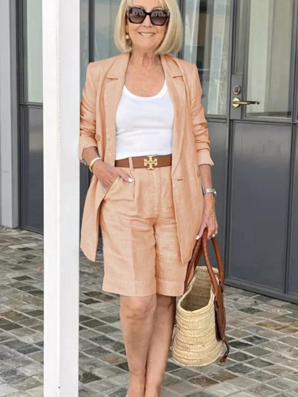 Trendy Women's Linen Autumn Suit – Camille