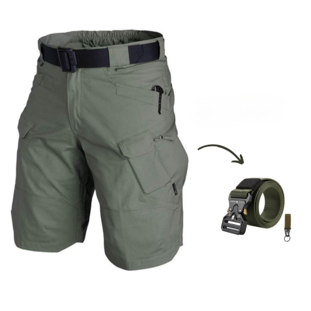 Men's cargo shorts with 7 pockets & free belt – Taro