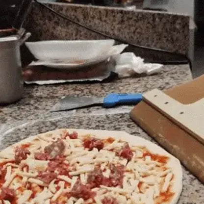 Adjustable pizza peel made of birch wood with sliding mechanism – Fornello