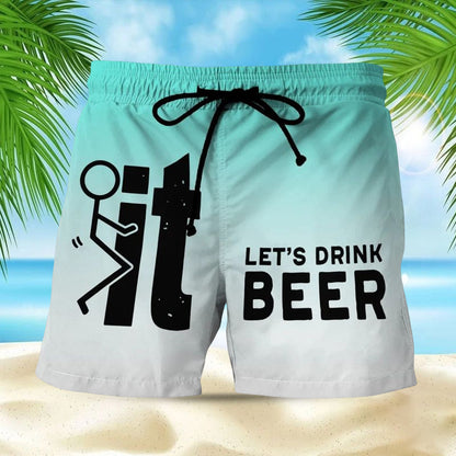 Hawaii Men's Swim Shorts with Elastic Waistband – Fabio
