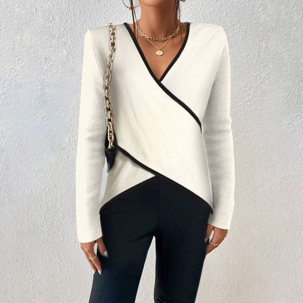 Ladies V-Neck Wrap Sweater – Lorena Autumn Edition