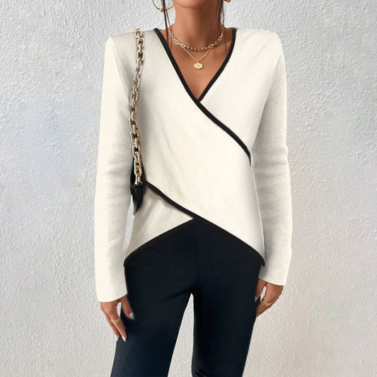 Ladies V-Neck Wrap Sweater – Lorena Autumn Edition