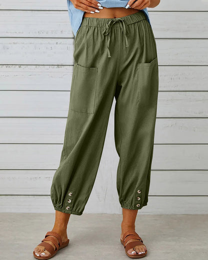 High-Waisted Women's Trousers – Olivia