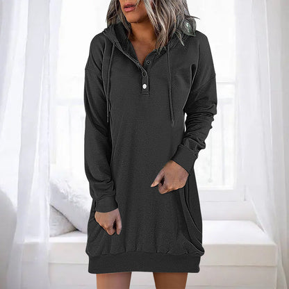 Minimalistic Long Women's Hoodie – Valeria