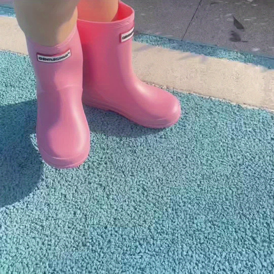 Children's solid-color waterproof wellies – Noah