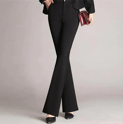Slim Fit Flared High Waist Trousers – Mila