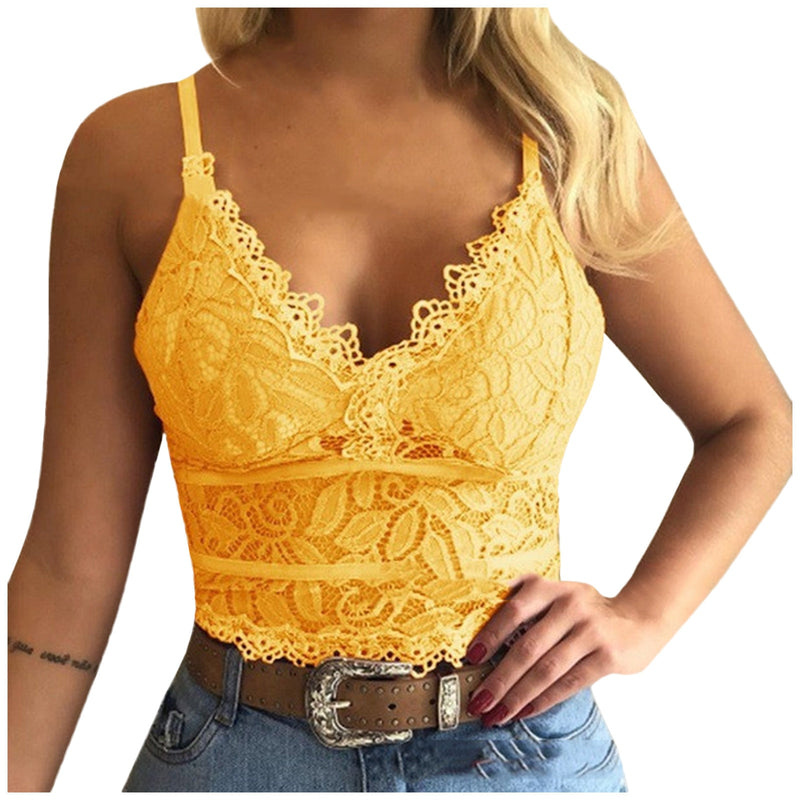 Ladies Lace Top with Spaghetti Straps – Lina