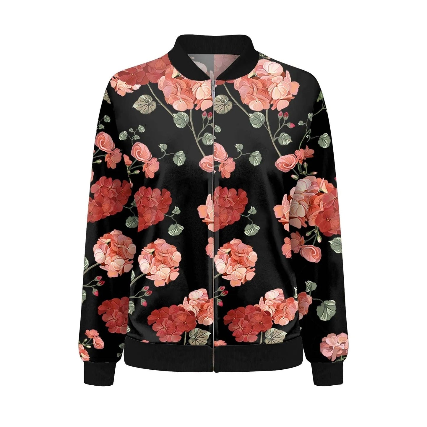 Women's autumn jacket with delicate floral pattern – Fiora