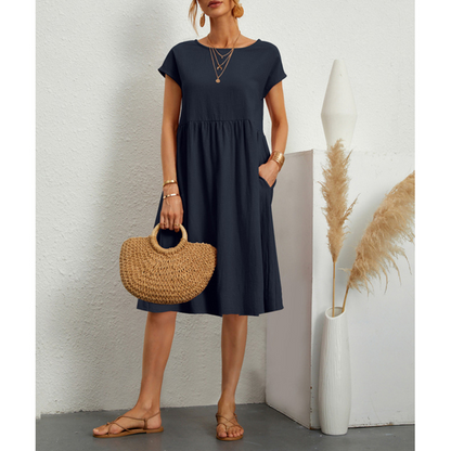 A-Line Jersey Midi Dress - Elise
