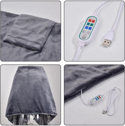 USB-heated scarf – Portable electric wrap with 3 heat settings and overheat protection – Venora
