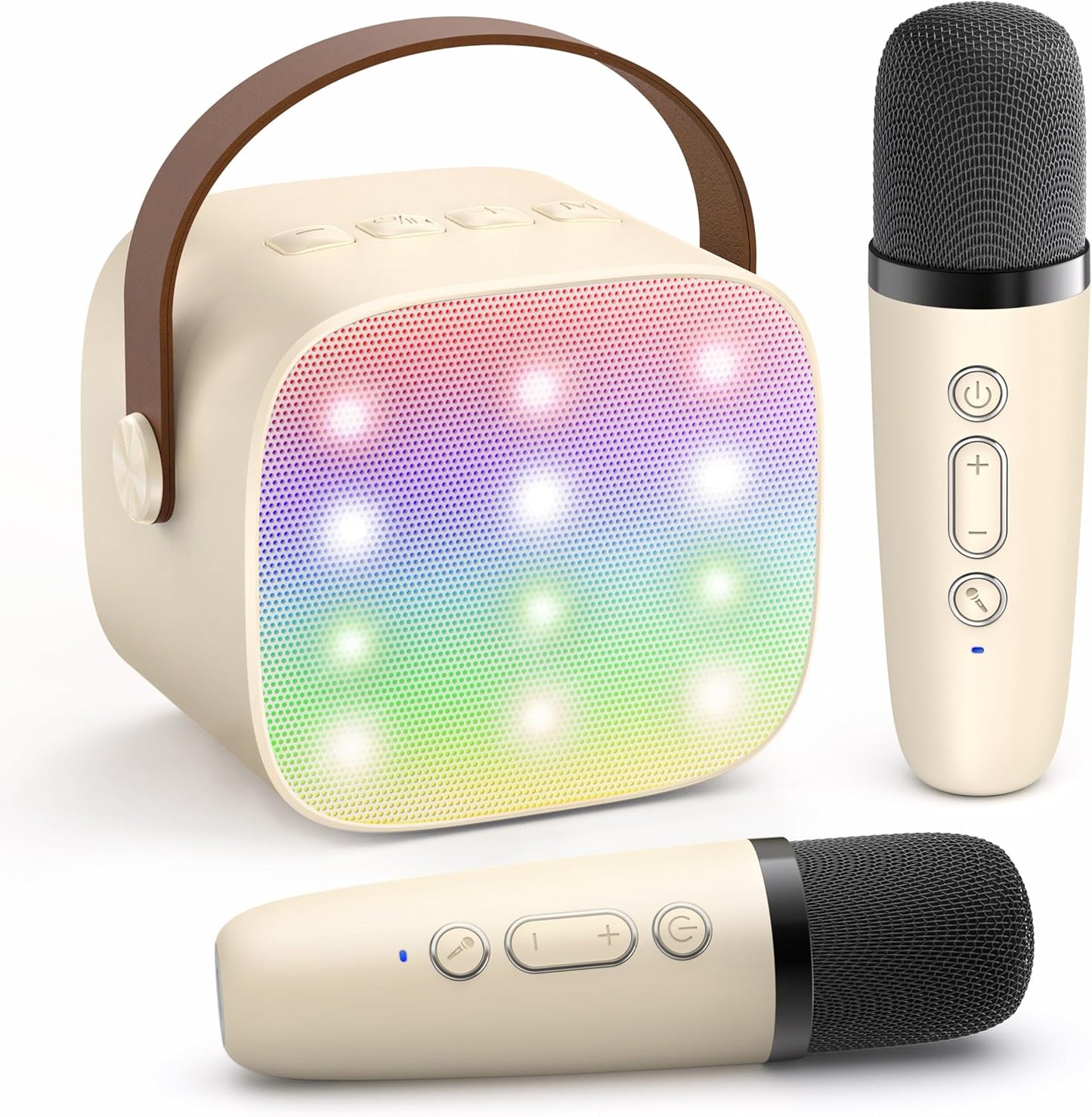 Portable mini karaoke machine with Bluetooth speaker and 2 wireless microphones – Veylo