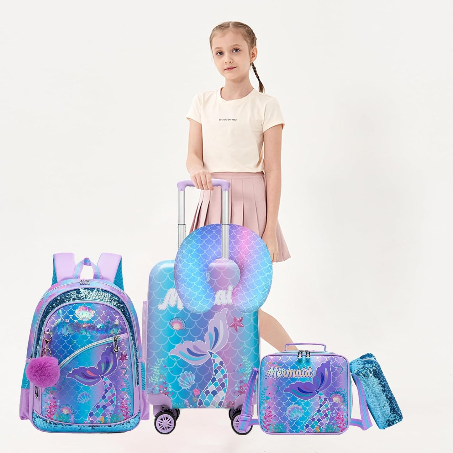 Kids' hard-shell cabin luggage set with spinner wheels – Game Day