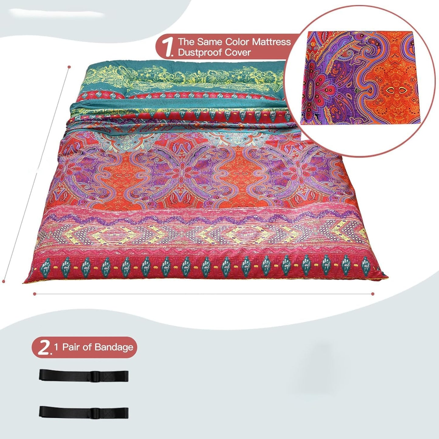 Foldable Japanese futon floor mattress with memory-foam support – Arivon