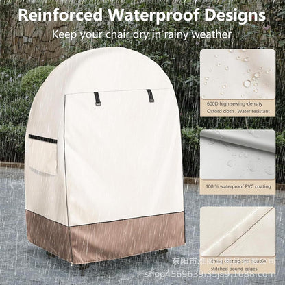 Waterproof egg chair cover with double zip – Solara