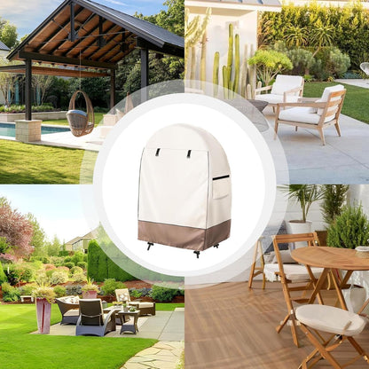 Waterproof egg chair cover with double zip – Solara