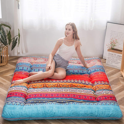 Foldable Japanese futon floor mattress with memory-foam support – Arivon
