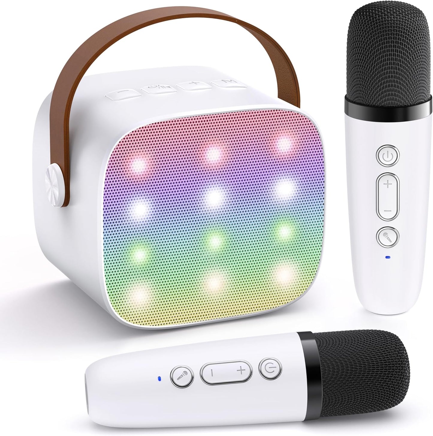 Portable mini karaoke machine with Bluetooth speaker and 2 wireless microphones – Veylo