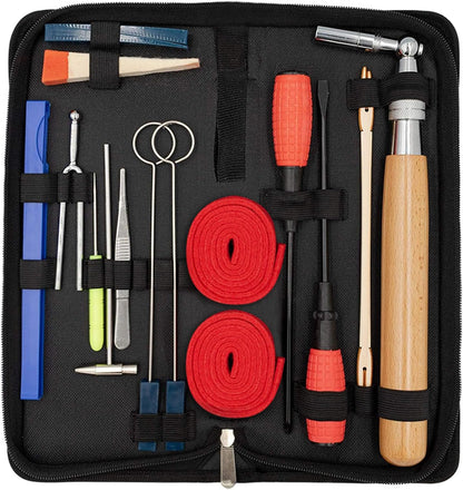 Professional 16-piece piano tuning kit with storage pouch – Arvena