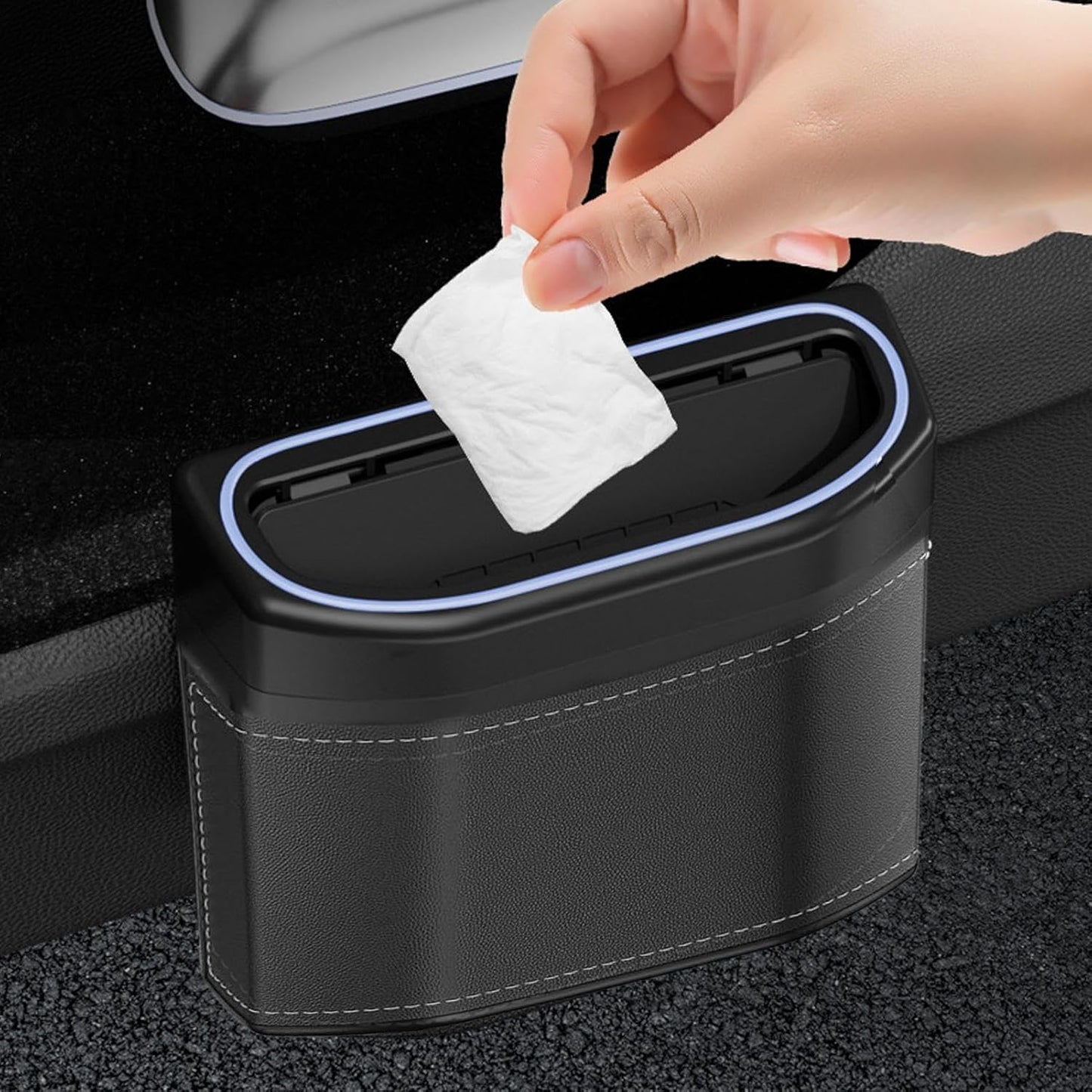 Odour-proof Car Rubbish Bin with Touch Light – Lurevo