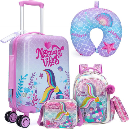 Kids' hard-shell cabin luggage set with spinner wheels – Game Day