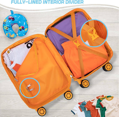 Kids' hard-shell cabin luggage set with spinner wheels – Game Day